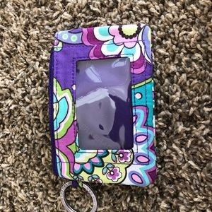 Vera Bradley zip id case.